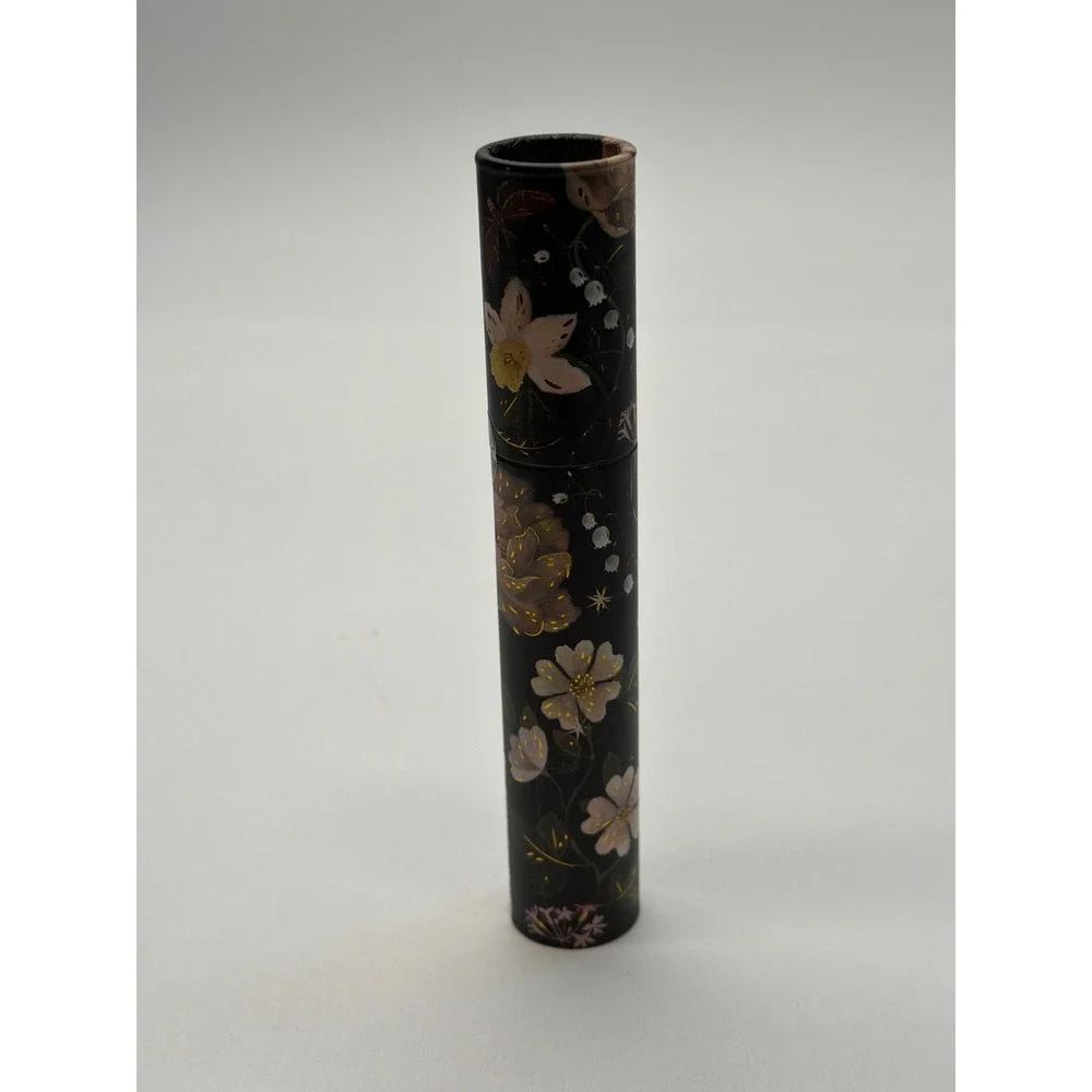 Bruno Visconti DreamWrite Ballpoint Pen 0.7mm Black Floral Gold Foil with Tube